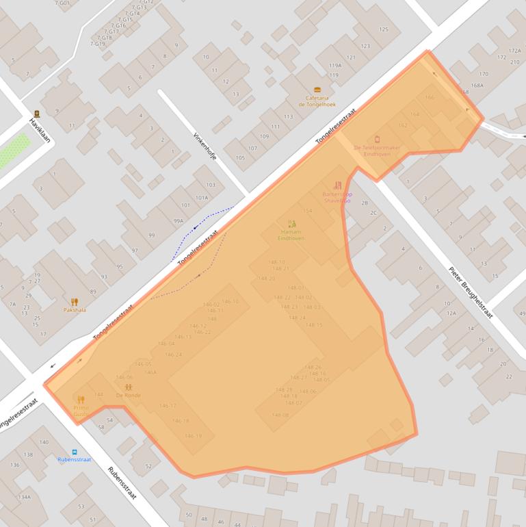 Kaart van postcodegebied 5613DP.