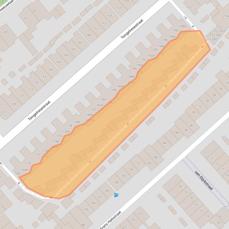 Kaart van postcodegebied 5613DS.