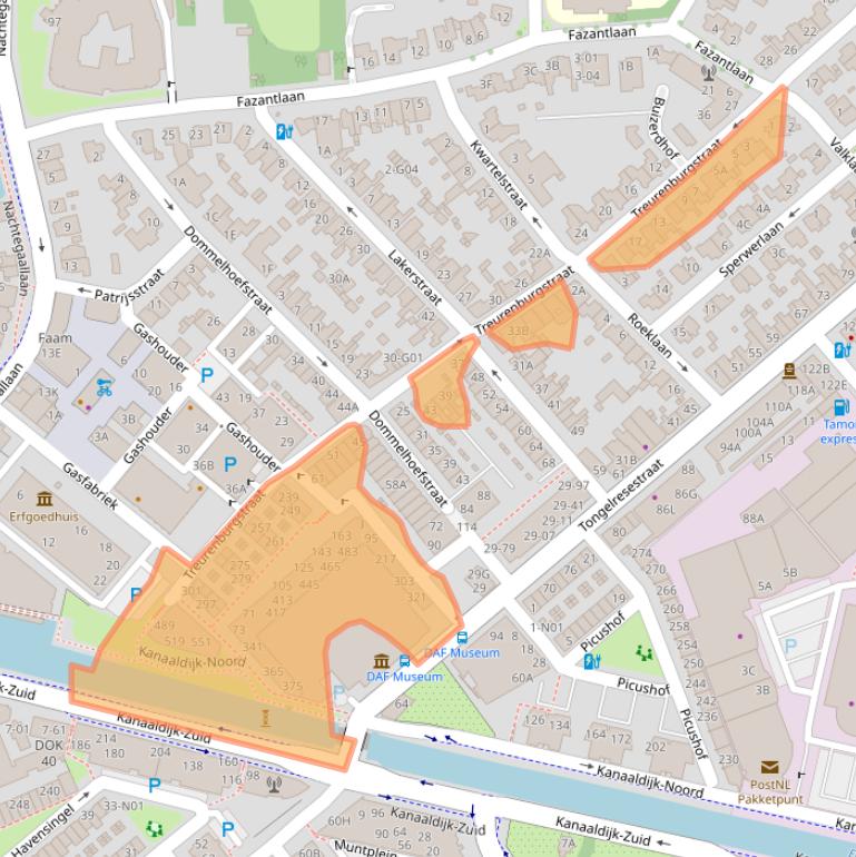 Kaart van postcodegebied 5613EA.