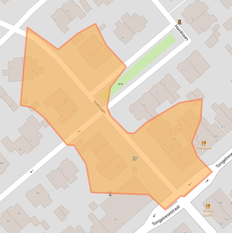 Kaart van postcodegebied 5613EC.