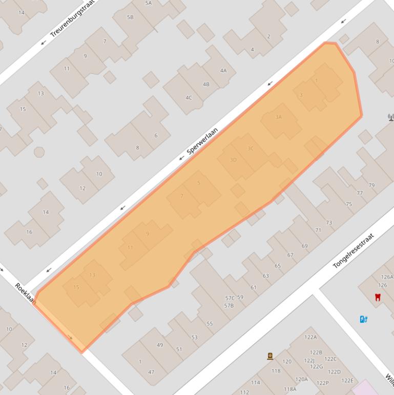 Kaart van postcodegebied 5613ED.