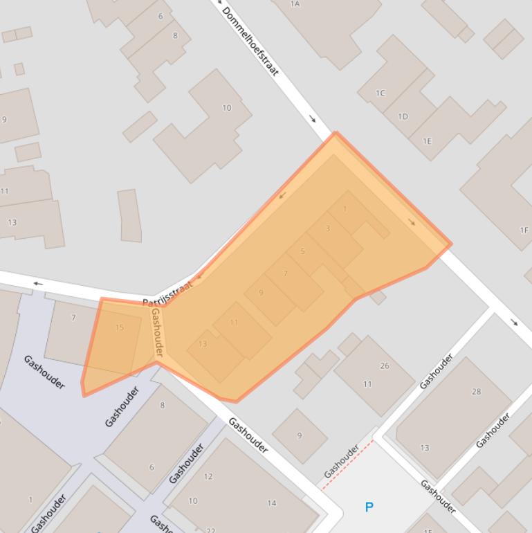 Kaart van postcodegebied 5613EK.