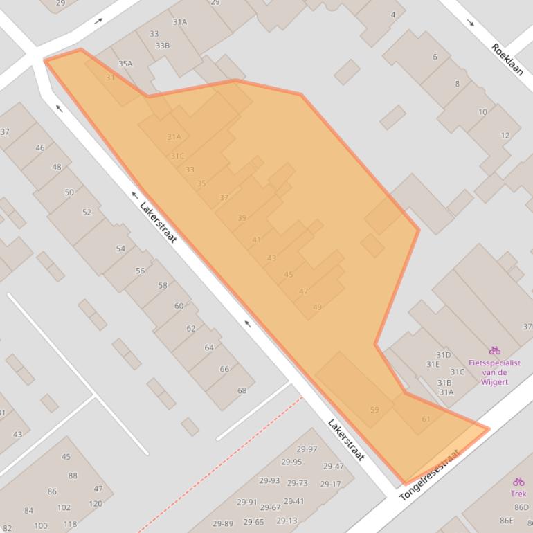 Kaart van postcodegebied 5613EP.