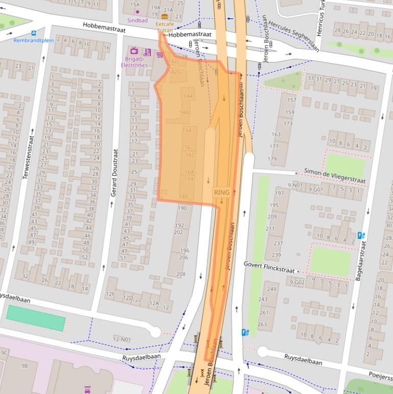 Kaart van postcodegebied 5613GC.