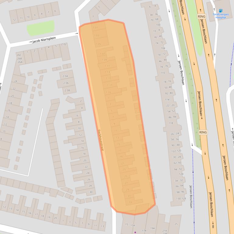 Kaart van postcodegebied 5613GE.