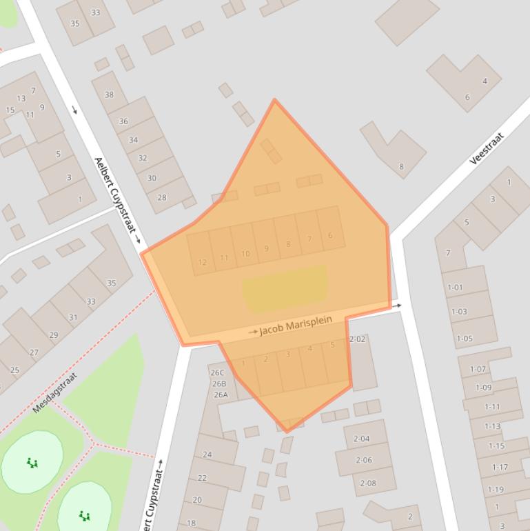 Kaart van postcodegebied 5613GH.