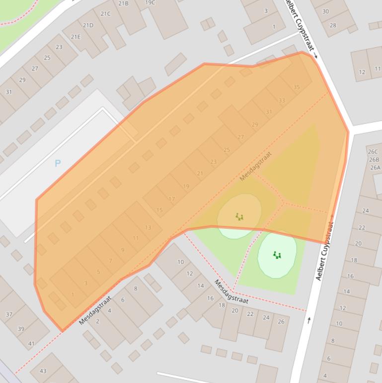 Kaart van postcodegebied 5613GL.