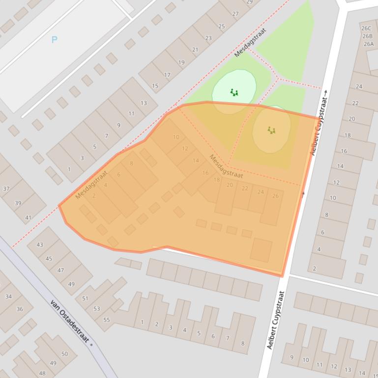 Kaart van postcodegebied 5613GM.