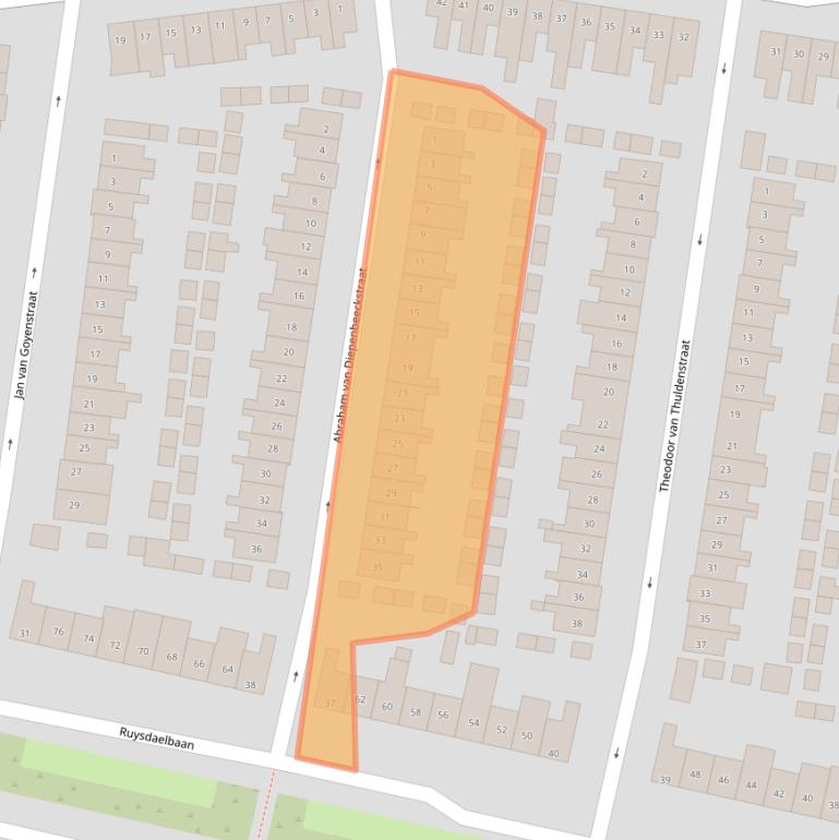 Kaart van postcodegebied 5613HA.
