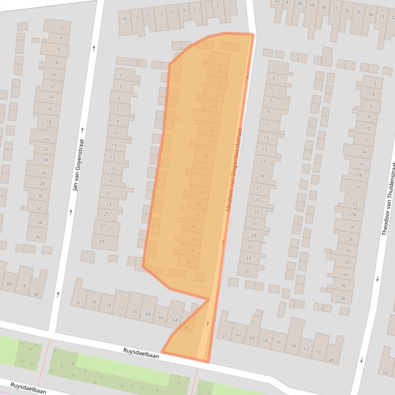 Kaart van postcodegebied 5613HB.