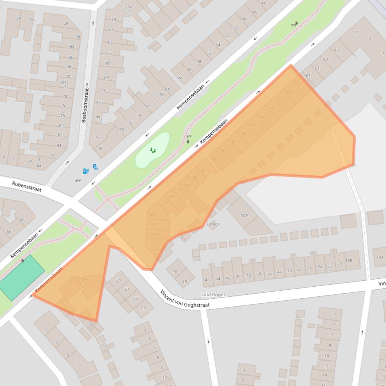 Kaart van postcodegebied 5613JC.