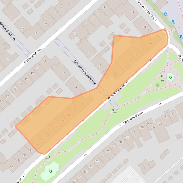 Kaart van postcodegebied 5613JD.