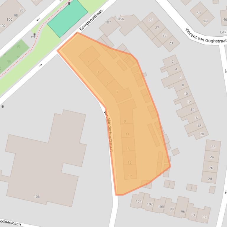Kaart van postcodegebied 5613JH.