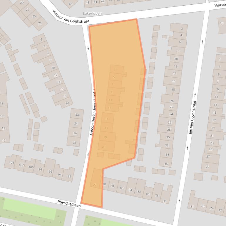 Kaart van postcodegebied 5613JL.