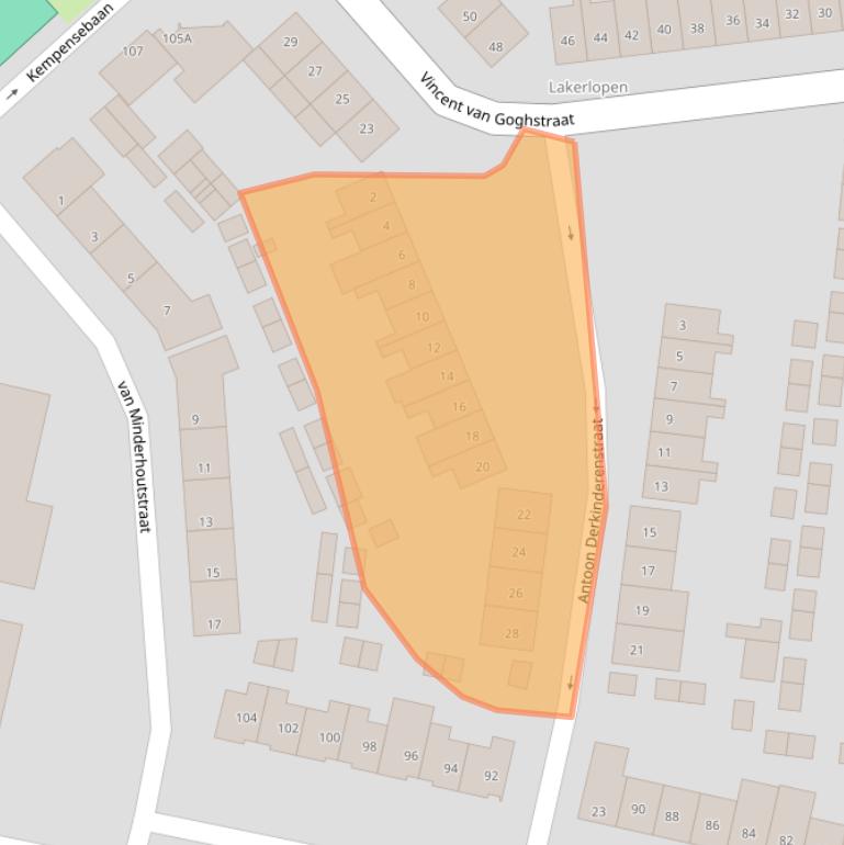 Kaart van postcodegebied 5613JM.