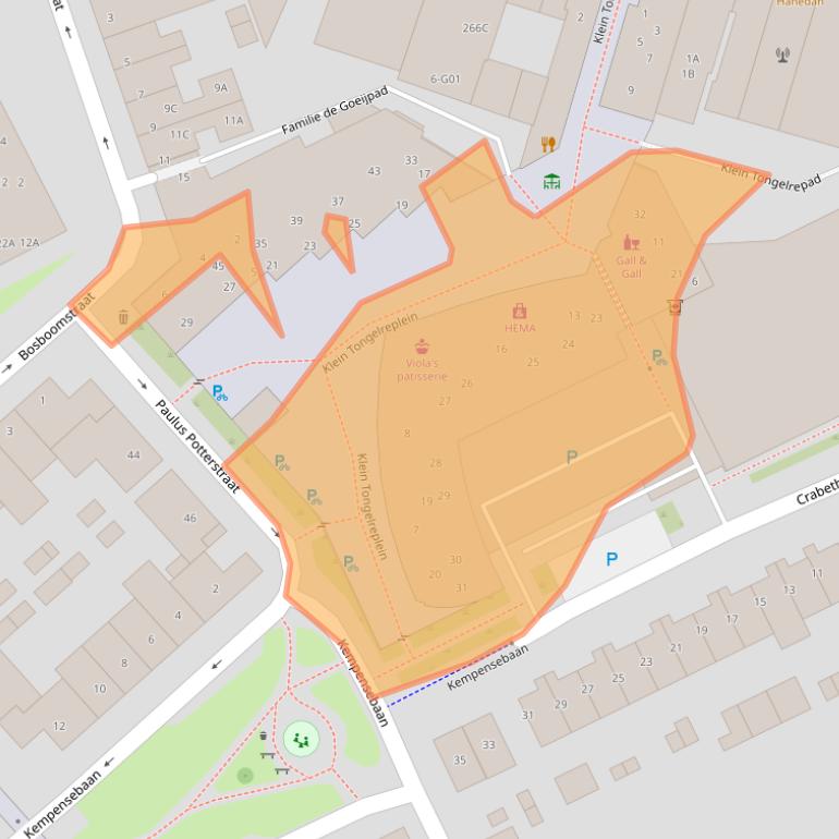 Kaart van postcodegebied 5613KK.