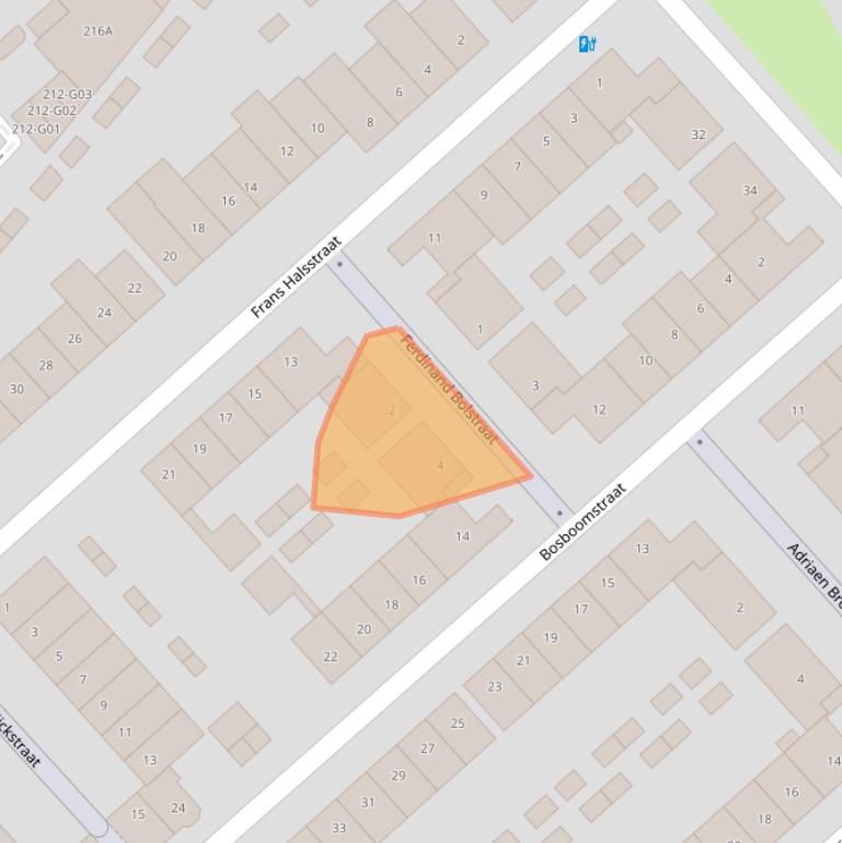 Kaart van postcodegebied 5613KP.