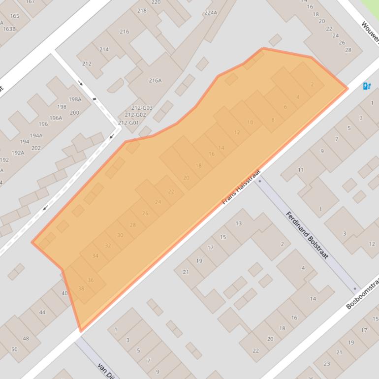 Kaart van postcodegebied 5613KV.