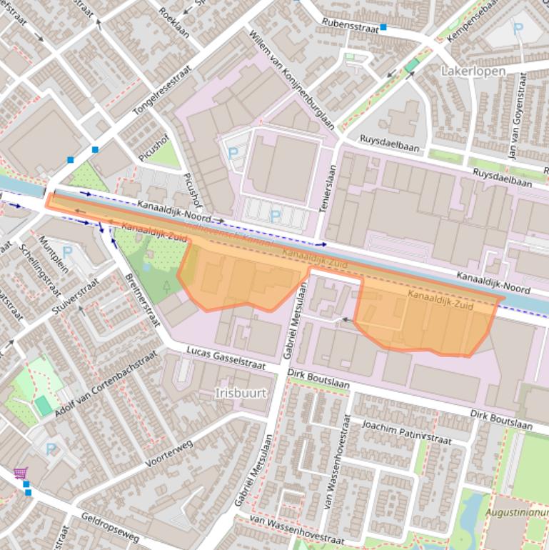 Kaart van postcodegebied 5613LE.