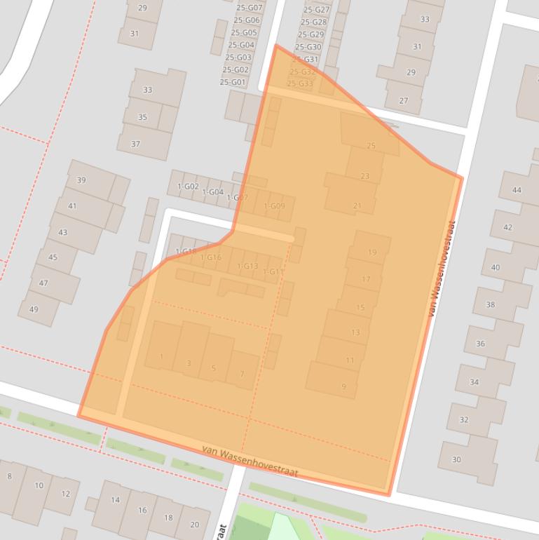 Kaart van postcodegebied 5613LJ.