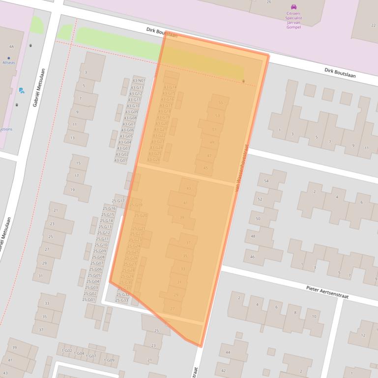 Kaart van postcodegebied 5613LK.