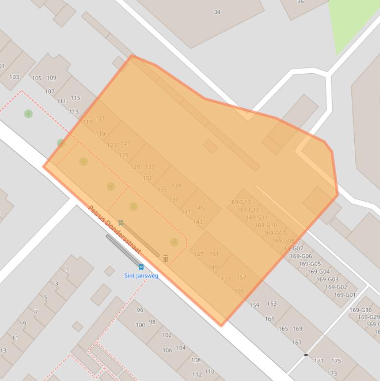 Kaart van postcodegebied 5613LT.