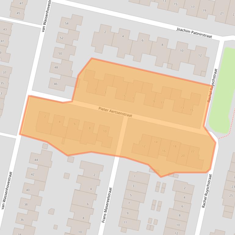 Kaart van postcodegebied 5613LX.