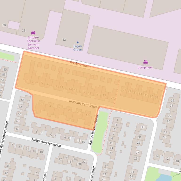 Kaart van postcodegebied 5613LZ.