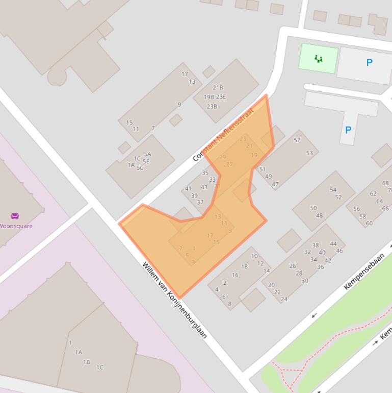 Kaart van postcodegebied 5613MA.