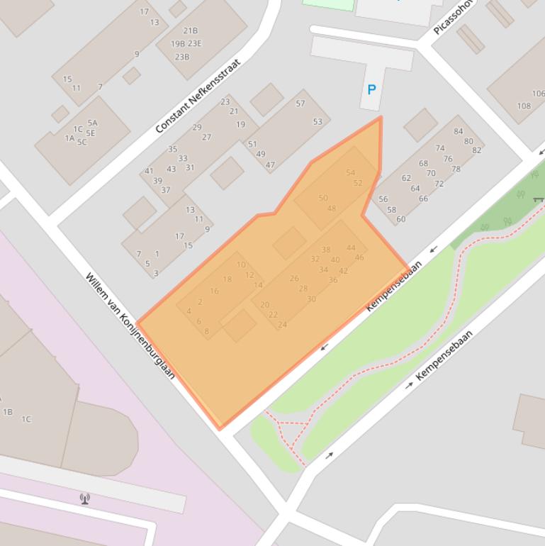 Kaart van postcodegebied 5613MC.