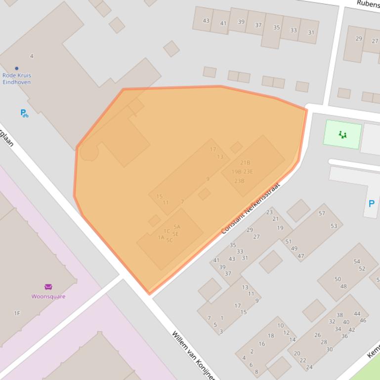 Kaart van postcodegebied 5613ME.