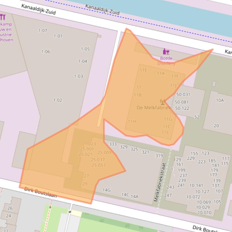 Kaart van postcodegebied 5613MW.