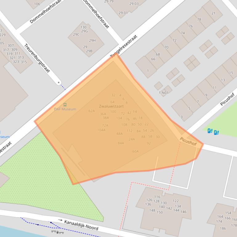 Kaart van postcodegebied 5613SC.