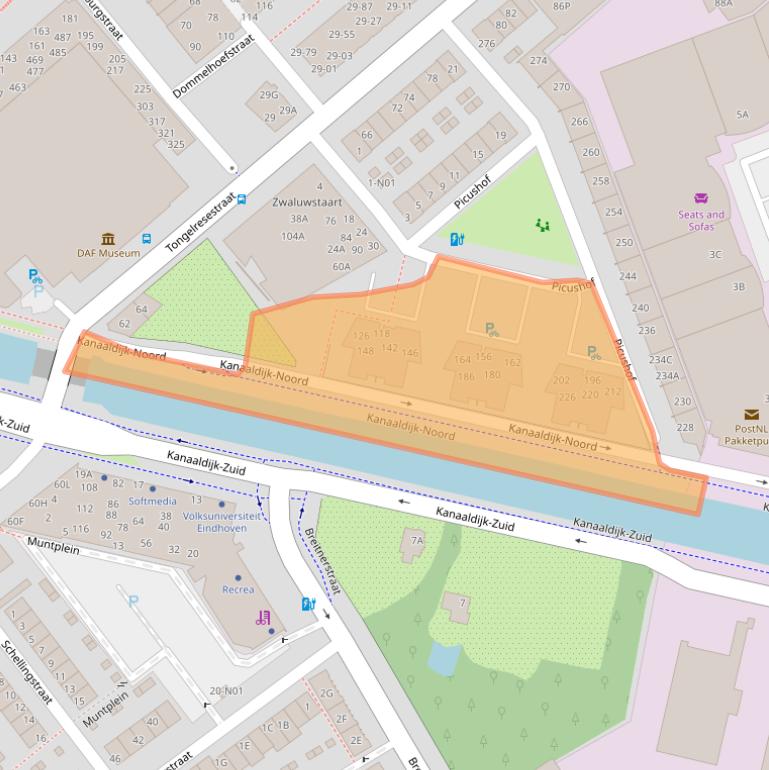Kaart van postcodegebied 5613SE.