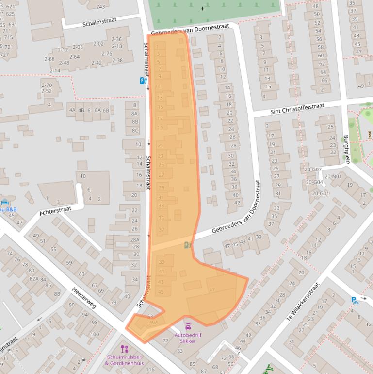 Kaart van postcodegebied 5614AC.