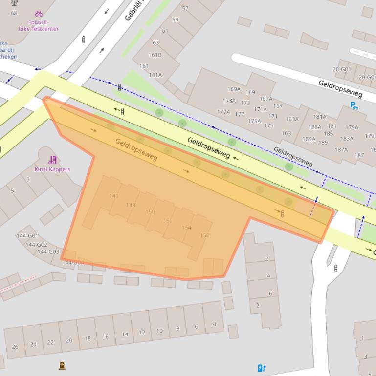 Kaart van postcodegebied 5614AE.