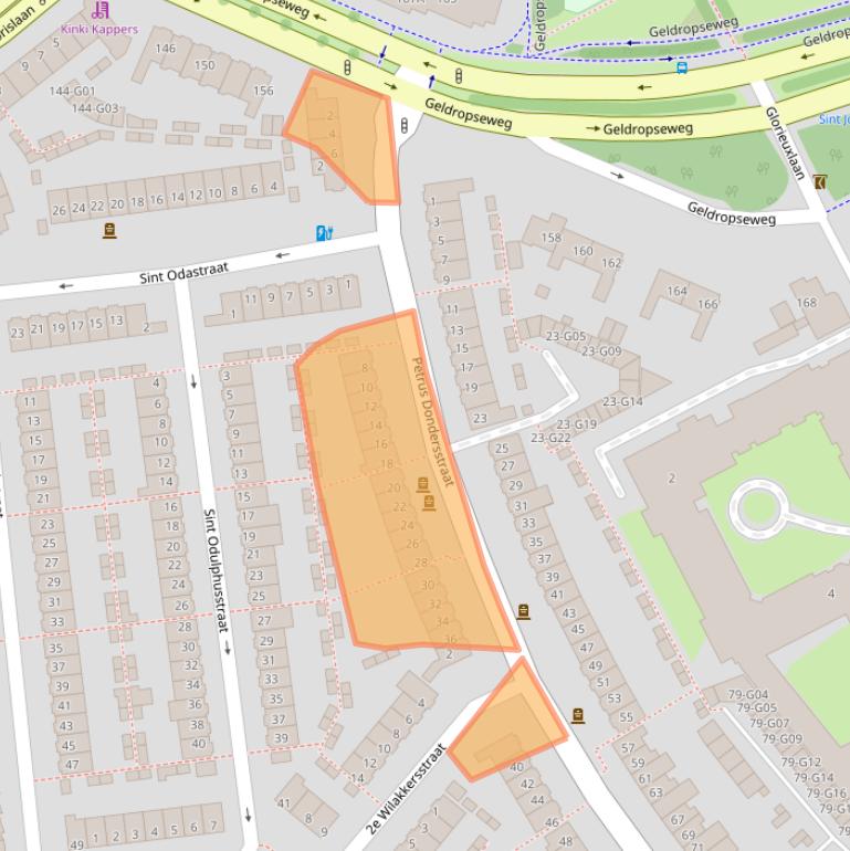 Kaart van postcodegebied 5614AG.