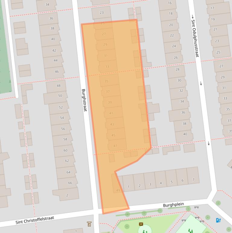 Kaart van postcodegebied 5614BC.