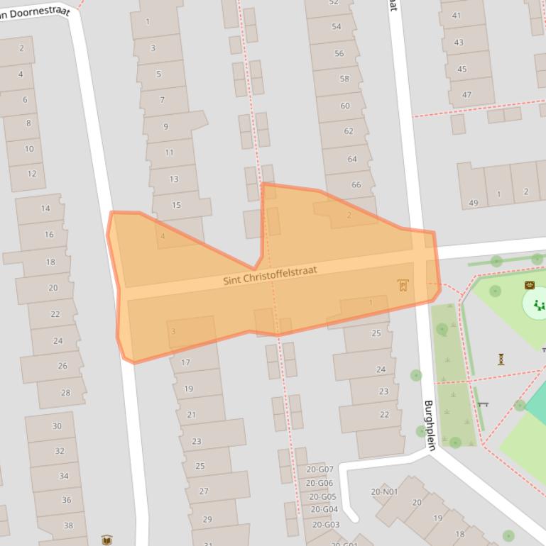 Kaart van postcodegebied 5614BM.