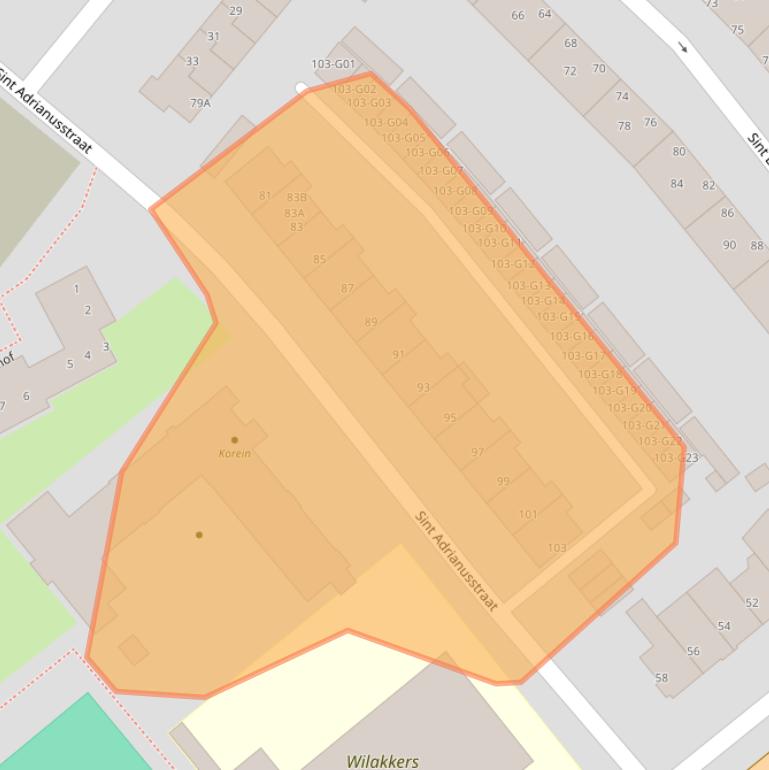 Kaart van postcodegebied 5614EN.