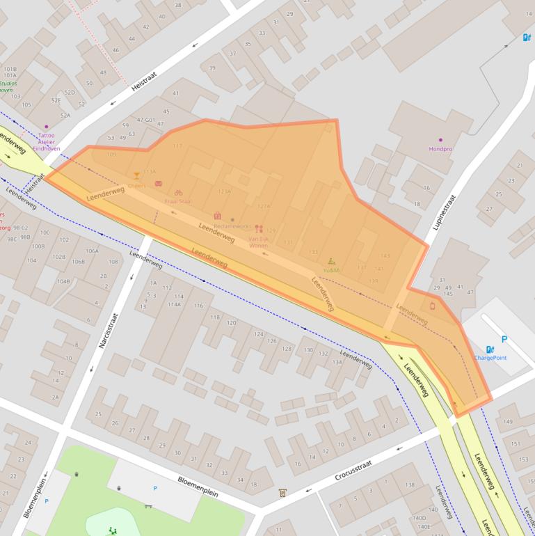 Kaart van postcodegebied 5614HM.