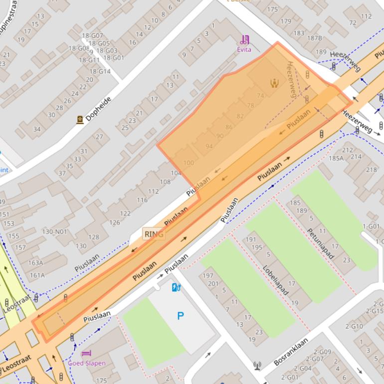 Kaart van postcodegebied 5614HR.