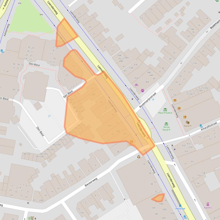 Kaart van postcodegebied 5615AA.