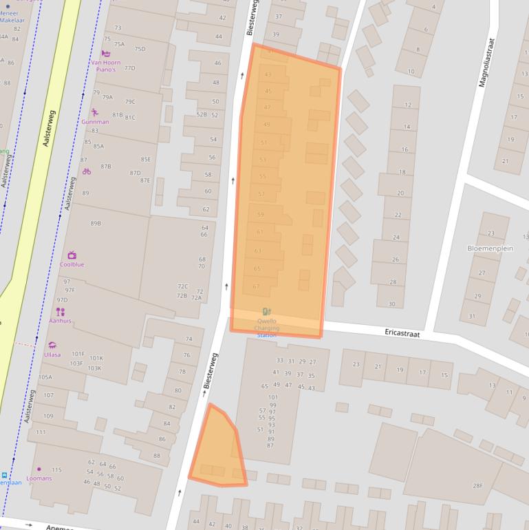 Kaart van postcodegebied 5615AG.