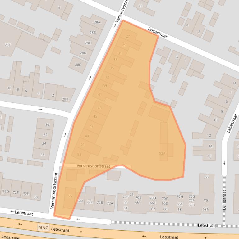 Kaart van postcodegebied 5615AP.