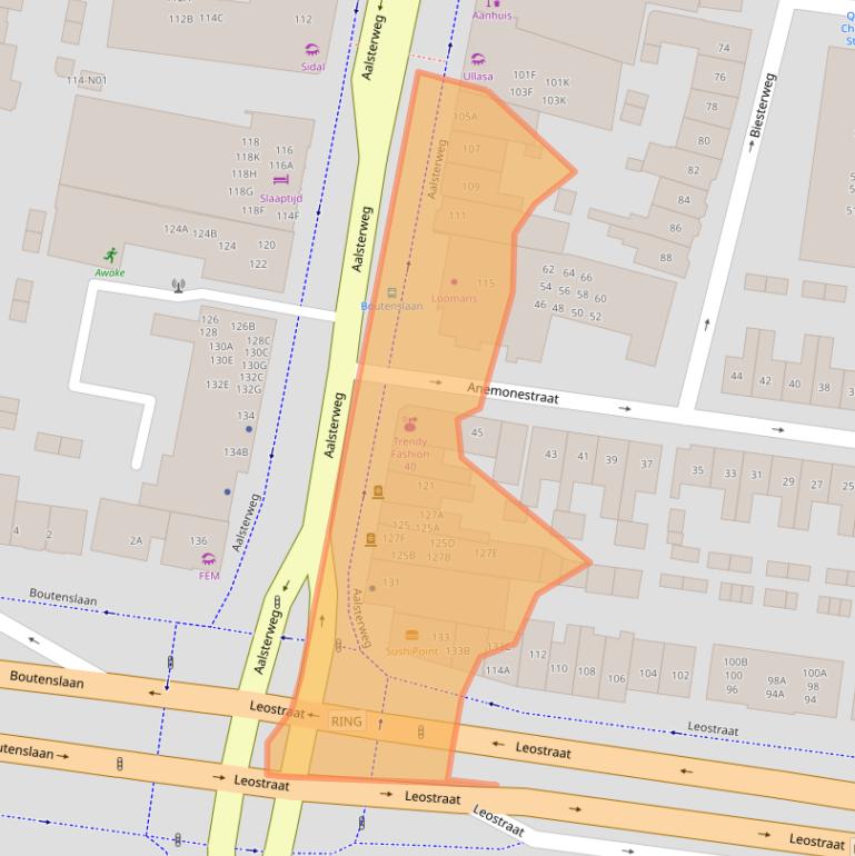 Kaart van postcodegebied 5615CD.