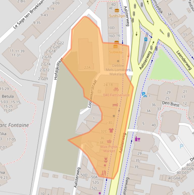 Kaart van postcodegebied 5615CG.