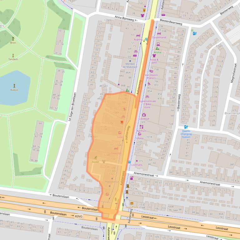 Kaart van postcodegebied 5615CJ.