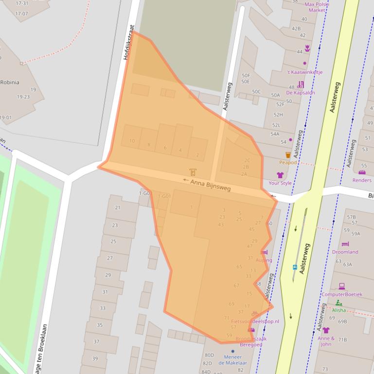 Kaart van postcodegebied 5615CL.