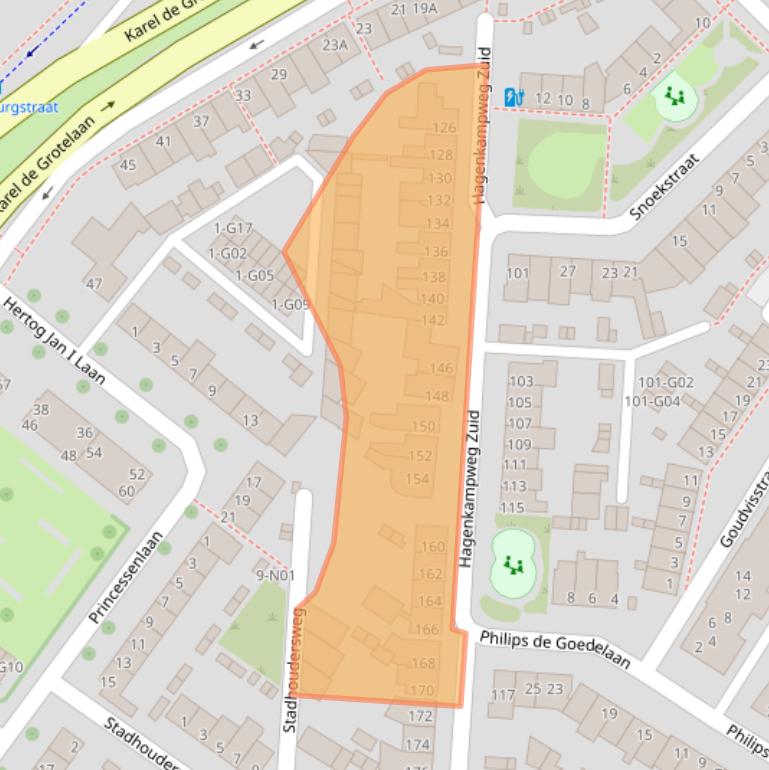 Kaart van postcodegebied 5615DA.